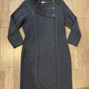 Studio One New York Gray Cable Knit Sweater Dress